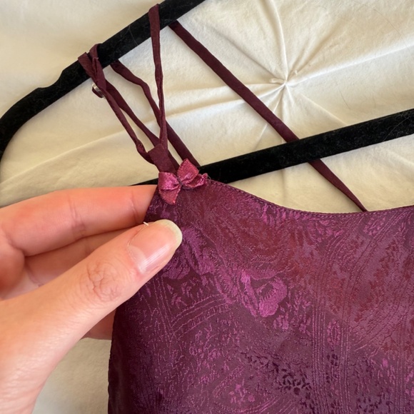 VINTAGE la SENZA rose mini lingerie slip dress - Picture 4 of 9